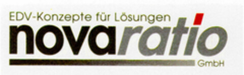 novaratio GmbH EDV-Konzepte für Lösungen Logo (DPMA, 27.03.1998)