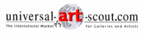 universal-art-scout.com The International Market for Galleries and Artists Logo (DPMA, 12/23/1999)