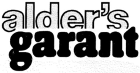 alder`s garant Logo (DPMA, 28.11.1985)