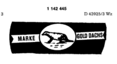 MARKE GOLD DACHS Logo (DPMA, 04/09/1986)