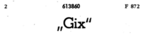 "Gix" Logo (DPMA, 15.06.1943)