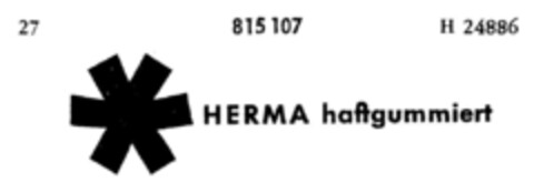 HERMA haftgummiert Logo (DPMA, 23.04.1964)