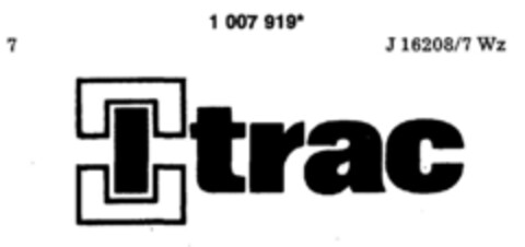 I trac Logo (DPMA, 14.08.1980)