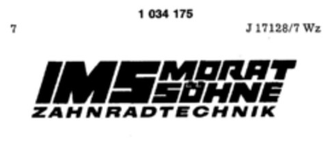 IMS MORAT SÖHNE ZAHNRADTECHNIK Logo (DPMA, 28.10.1981)