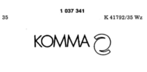 KOMMA Logo (DPMA, 15.02.1980)