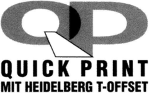 QP QUICK PRINT MIT HEIDELBERG T-OFFSET Logo (DPMA, 11.07.1991)