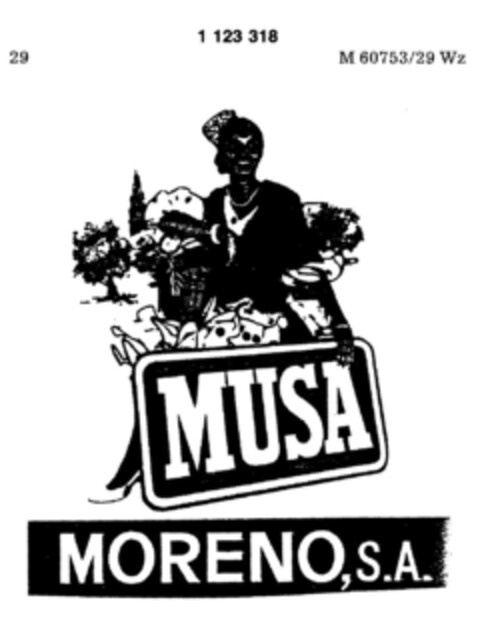 MUSA MORENO, S.A. Logo (DPMA, 26.05.1987)