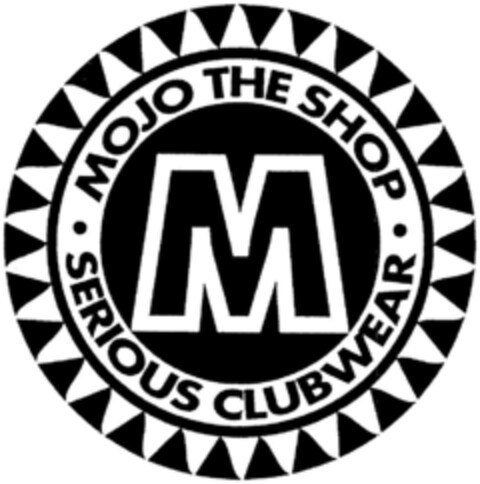 MOJO THE SHOP SERIOUS CLUBWEAR Logo (DPMA, 16.04.1994)