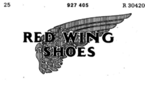 RED WING SHOES Logo (DPMA, 16.08.1973)