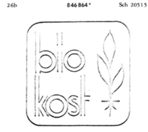 bio kost Logo (DPMA, 26.03.1968)