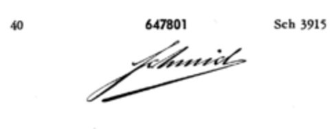 Schmid Logo (DPMA, 07.10.1952)