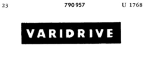 VARIDRIVE Logo (DPMA, 08/16/1961)