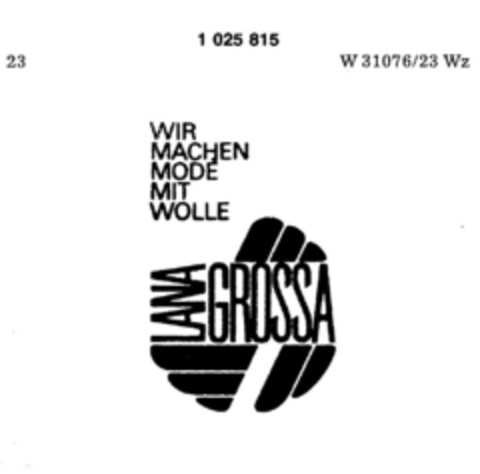 LANA GROSSA Logo (DPMA, 14.11.1980)