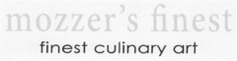 Mozzer's Finest - finest culinary art Logo (DPMA, 19.12.2008)