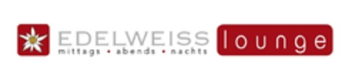 EDELWEISS lounge mittags · abends · nachts Logo (DPMA, 11.08.2009)