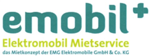 emobil + Elektromobil Mietservice das Mietkonzept der EMG Elektromobile GmbH & Co. KG Logo (DPMA, 09.08.2011)