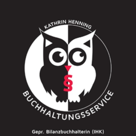 KATHRIN HENNING BUCHHALTUNGSSERVICE Gepr. Bilanzbuchhalterin (IHK) Logo (DPMA, 18.01.2017)