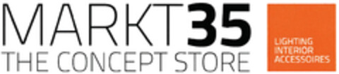MARKT35 THE CONCEPT STORE LIGHTING INTERIOR ACCESSOIRES Logo (DPMA, 02.01.2024)