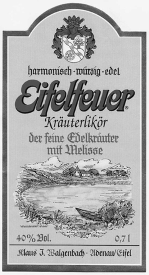 Eifelfeuer Kräuterlikör Logo (DPMA, 13.11.2002)