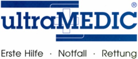 ultraMEDIC Erste Hilfe · Notfall · Rettung Logo (DPMA, 03.11.2003)