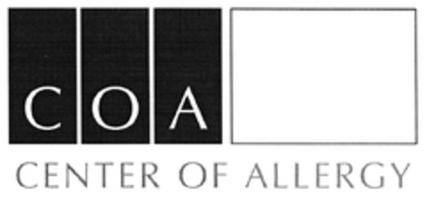 COA CENTER OF ALLERGY Logo (DPMA, 23.10.2006)