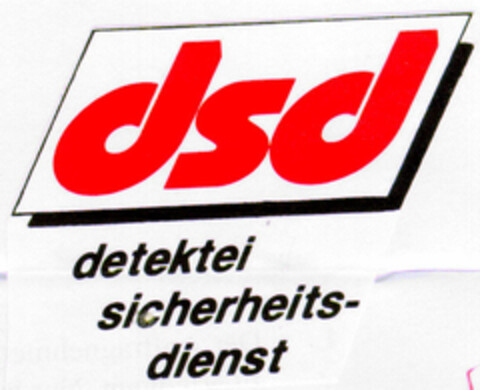 dsd detektei sicherheits-dienst Logo (DPMA, 15.01.1998)