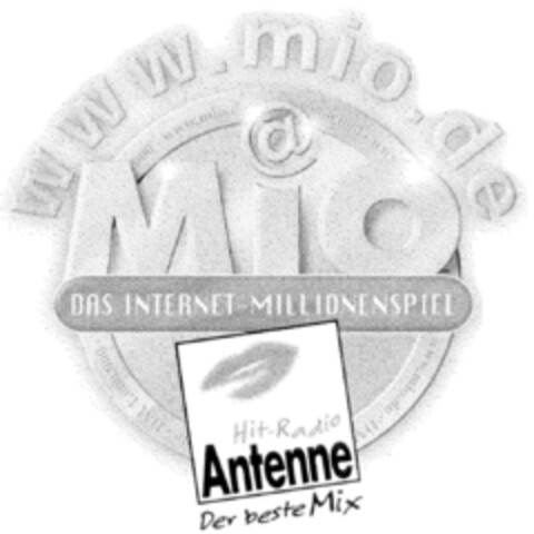 www.mio.de DAS INTERNET-MILLIONENSPIEL Hit Radio Antenne Der beste Mix Logo (DPMA, 24.12.1999)