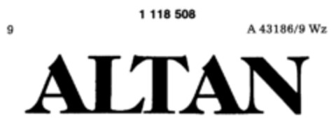 ALTAN Logo (DPMA, 07/27/1987)