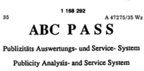 ABC PASS Logo (DPMA, 20.11.1989)