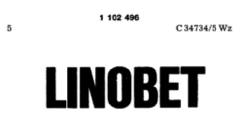 LINOBET Logo (DPMA, 26.11.1985)