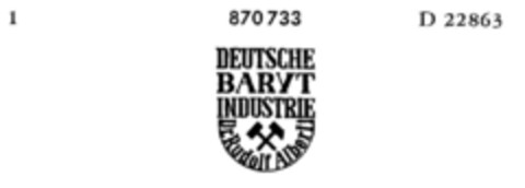 DEUTSCHE BARYT INDUSTRIE Logo (DPMA, 05.12.1968)