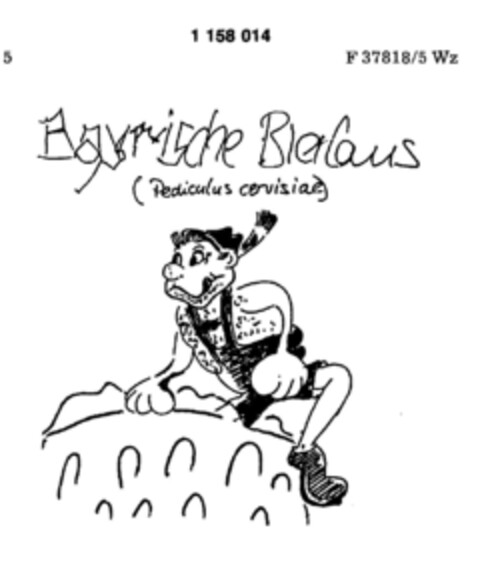 Bayrische Bierlaus (Pediculus cervisiae) Logo (DPMA, 04.08.1989)