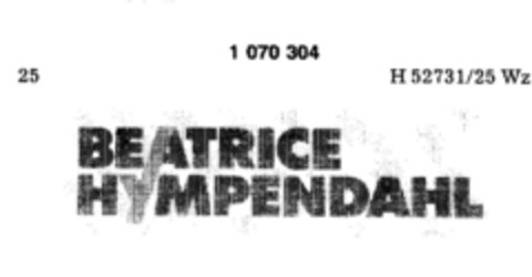 BEATRICE HYMPENDAHL Logo (DPMA, 09.05.1984)