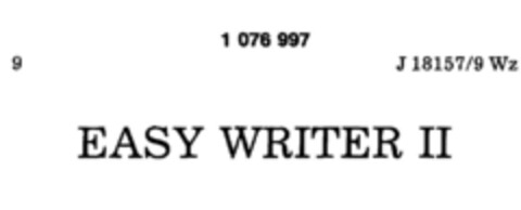 EASY WRITER II Logo (DPMA, 04.03.1983)