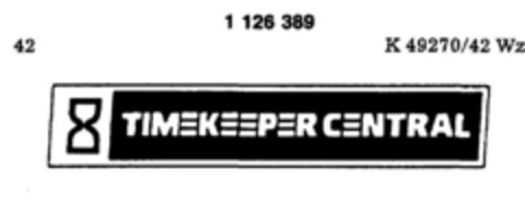 TIMEKEEPER CENTRAL Logo (DPMA, 30.12.1985)