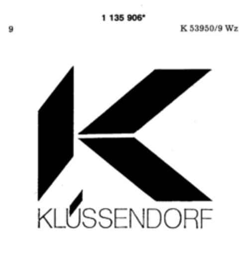 KLÜSSENDORF Logo (DPMA, 06.02.1989)