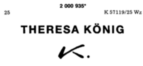 THERESA KÖNIG Logo (DPMA, 28.11.1990)