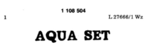 AQUA SET Logo (DPMA, 06.10.1984)