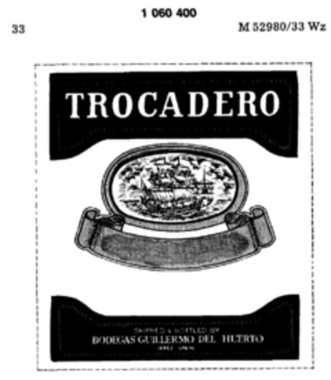 TROCADERO Logo (DPMA, 13.05.1983)