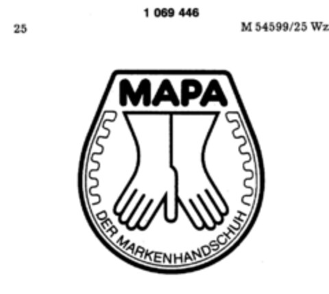 MAPA DER MARKENHANDSCHUH Logo (DPMA, 09.04.1984)