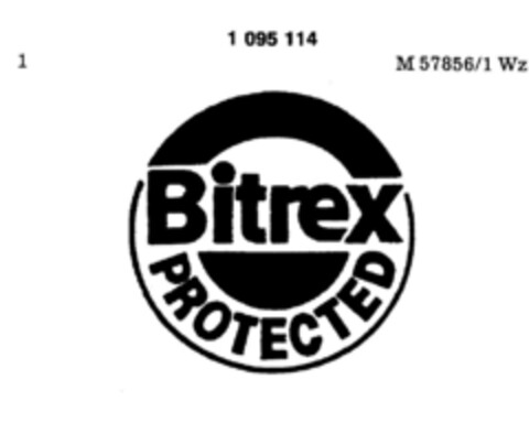 Bitrex PROTECTED Logo (DPMA, 01/09/1986)