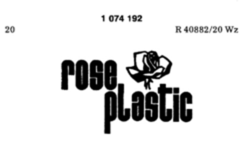 rose plastic Logo (DPMA, 25.03.1983)