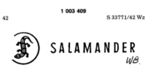 SALAMANDER Logo (DPMA, 07/18/1979)