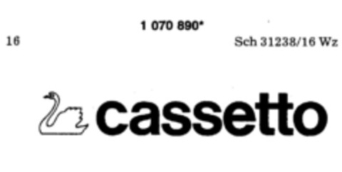 cassetto Logo (DPMA, 17.08.1984)