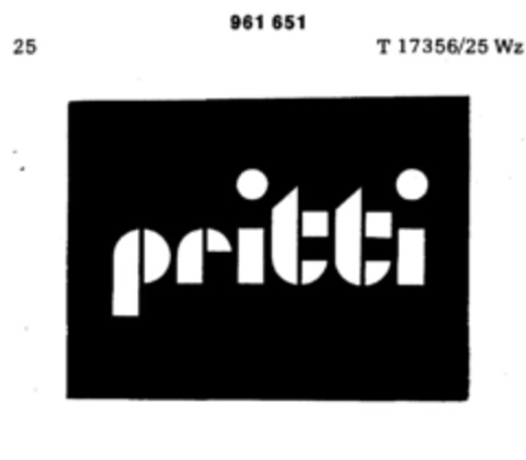 pritti Logo (DPMA, 21.05.1976)