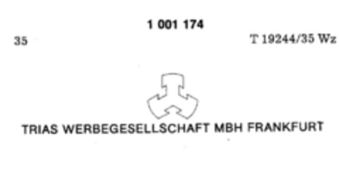 TRIAS WERBEGESELLSCHAFT MBH FRANKFURT Logo (DPMA, 02.04.1979)