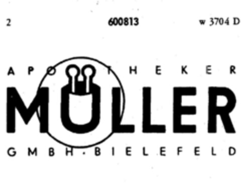 APOTHEKER MÜLLER GMBH BIELEFELD Logo (DPMA, 01.10.1948)