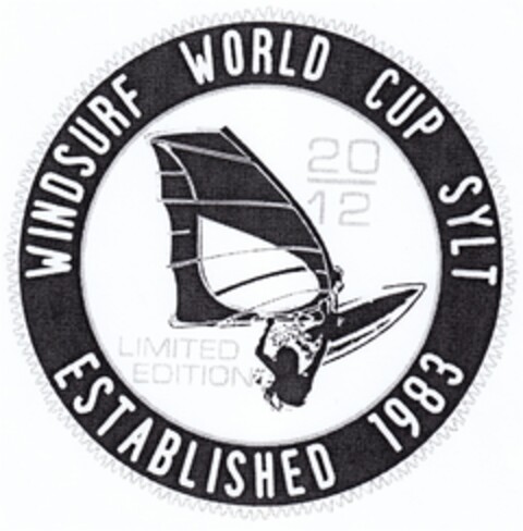 WINDSURF WORLD CUP SYLT 20 12 LIMITED EDITION ESTABLISHED 1983 Logo (DPMA, 13.06.2012)