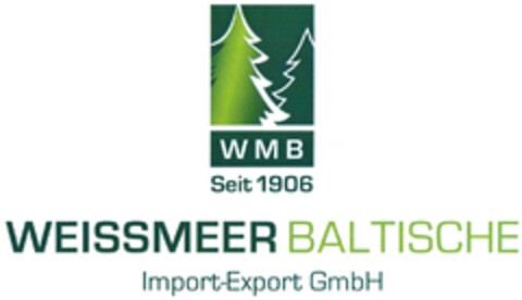 WMB Seit 1906 WEISSMEER BALTISCHE Import-Export GmbH Logo (DPMA, 08.02.2016)