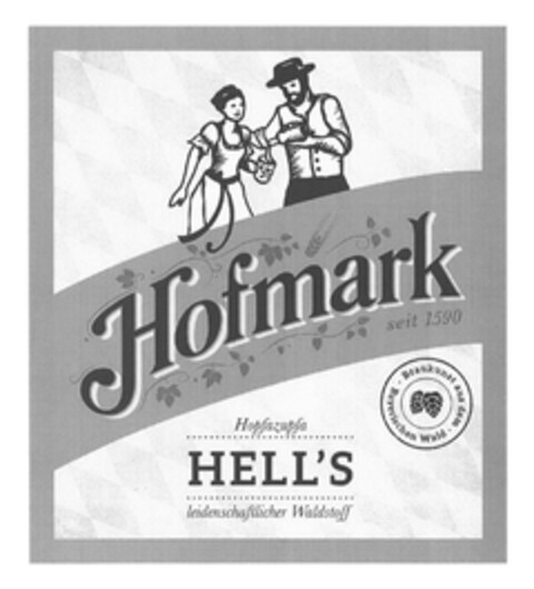 Hofmark Hopfazupfa HELL'S leidenschaftlicher Waldstoff Logo (DPMA, 26.01.2017)